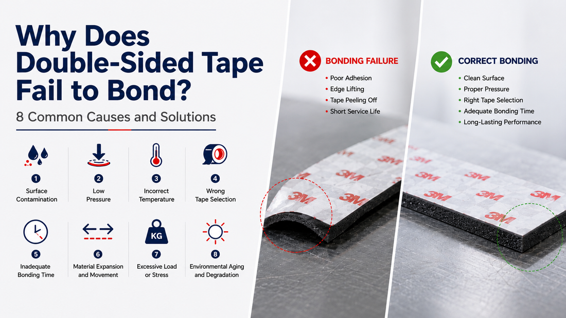 Why Does Double-Sided Tape Fail to Bond? 8 Common Causes and Solutions