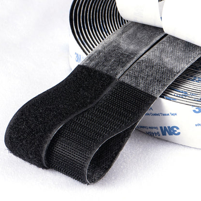 Hook and Loop Strips with Adhesive