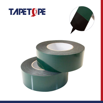 Double sided PE foam tape-Black with green liner