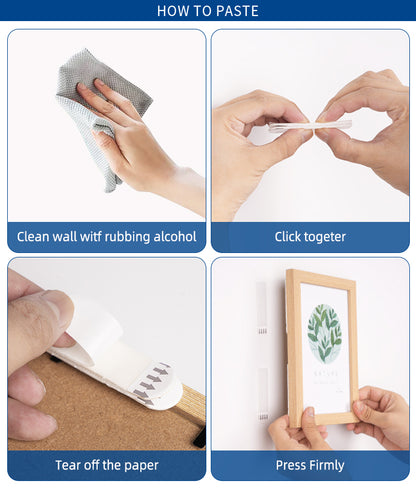 Adhesive Velcro Photo Frame Hook and Loop Strips Hanging Tape