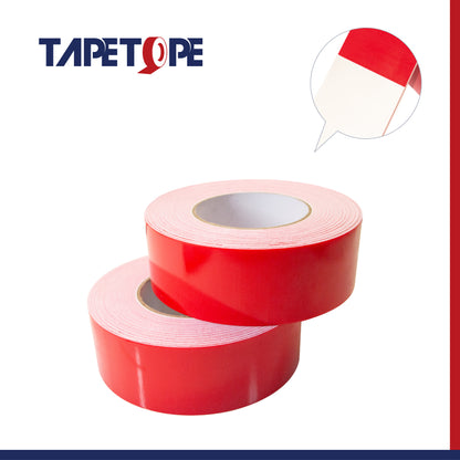Double sided PE foam tape-White with red liner