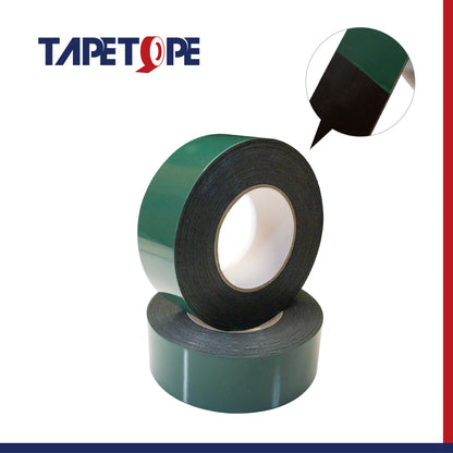 Double sided PE foam tape-Black with green liner