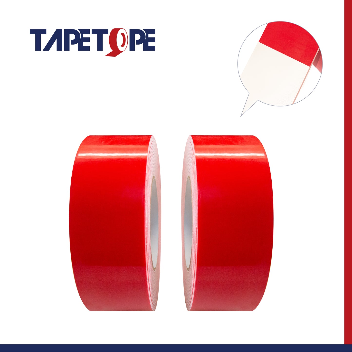 Double sided PE foam tape-White with red liner