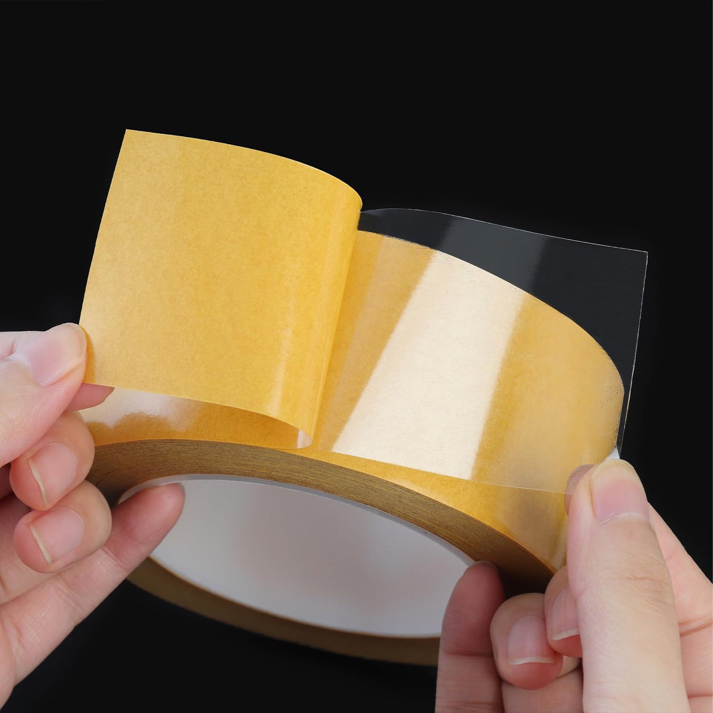 Double Sided PET Tape-Yellow glassine paper