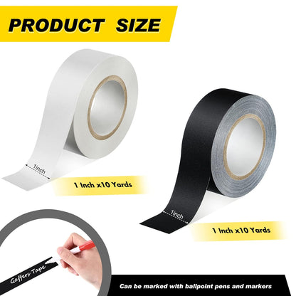 Black White Gaffers Tape No Residue Matte Gaffer Tape
