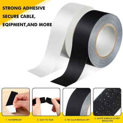Black White Gaffers Tape No Residue Matte Gaffer Tape