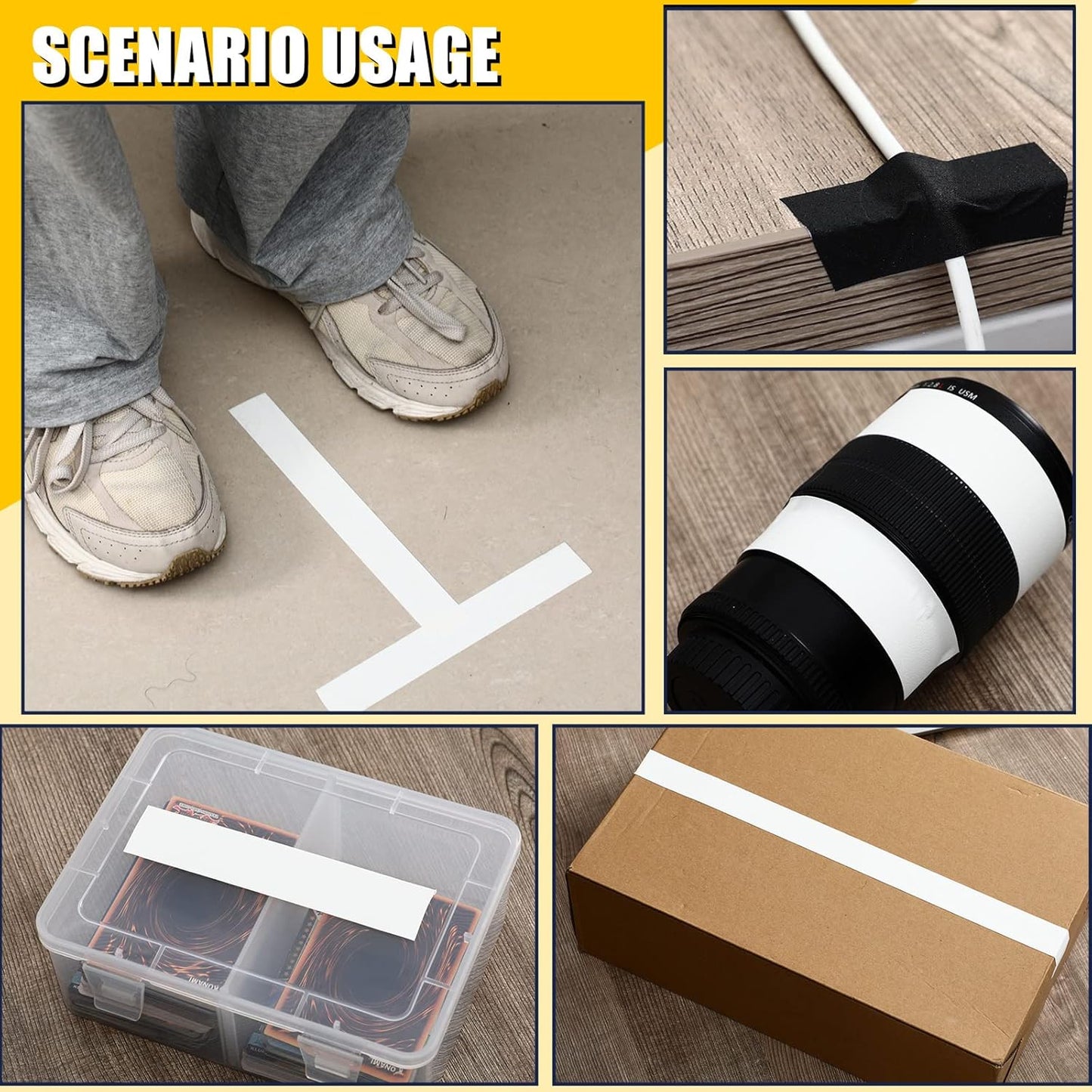 Black White Gaffers Tape No Residue Matte Gaffer Tape