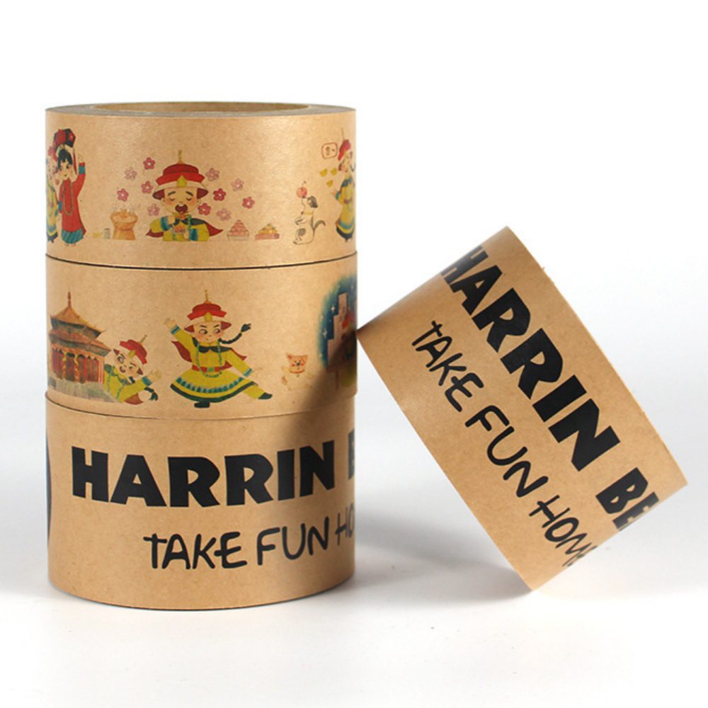 Custom Self Adhesive Sealing Kraft Paper Tape