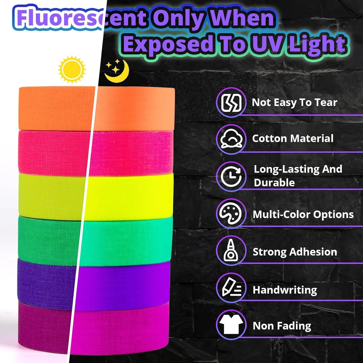 Premium Cloth Fluorescent Gaffer Tape