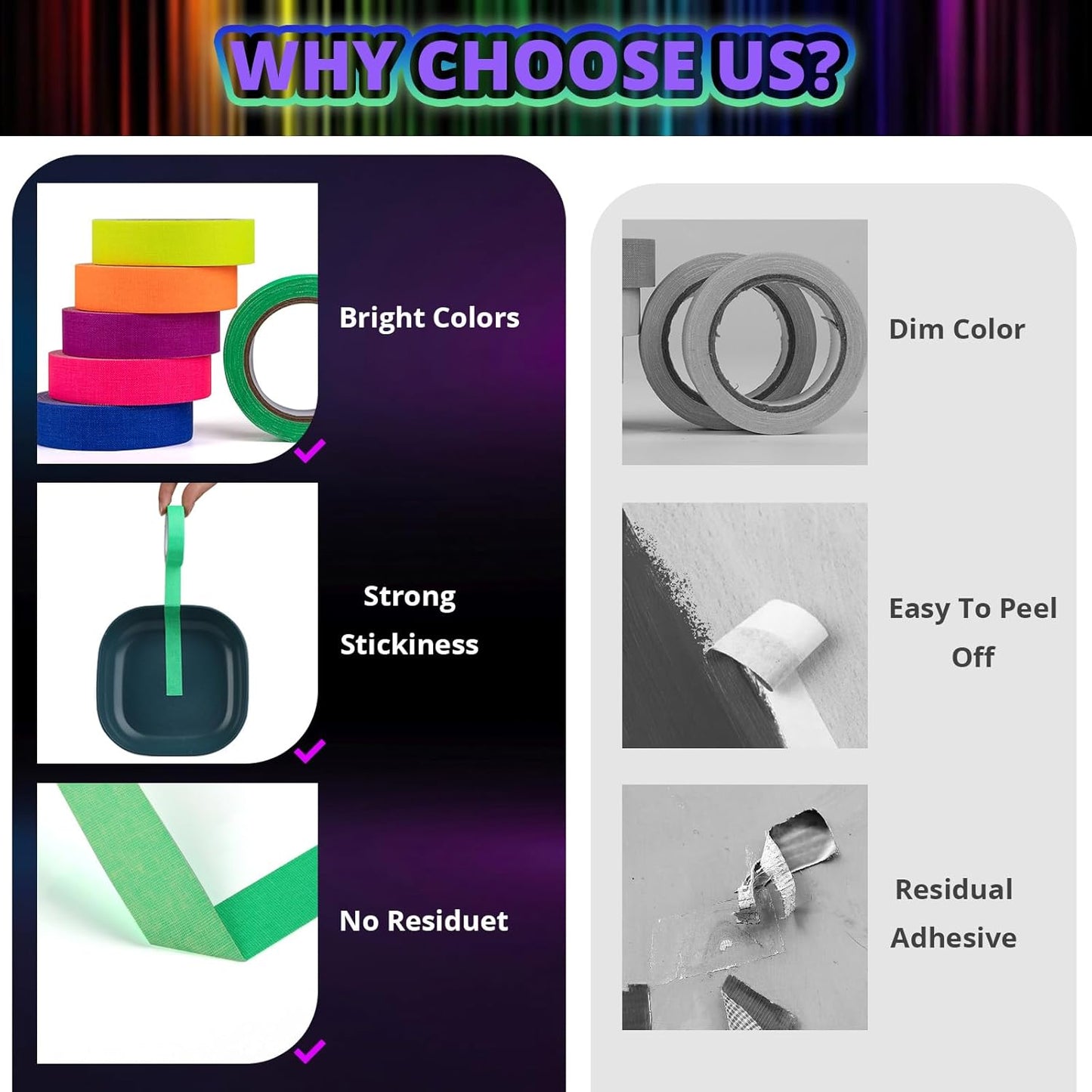Premium Cloth Fluorescent Gaffer Tape