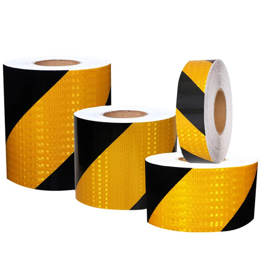 Black And Yellow Night Safety Honeycomb Reflective Tape