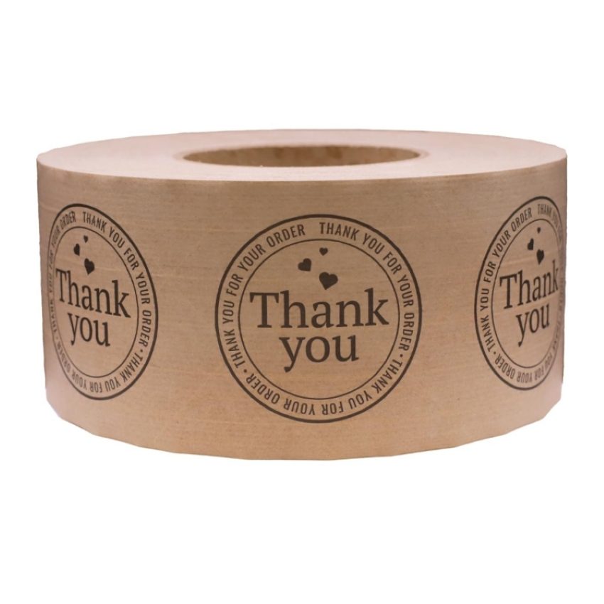 Wet water reinforced kraft paper box sealing tape
